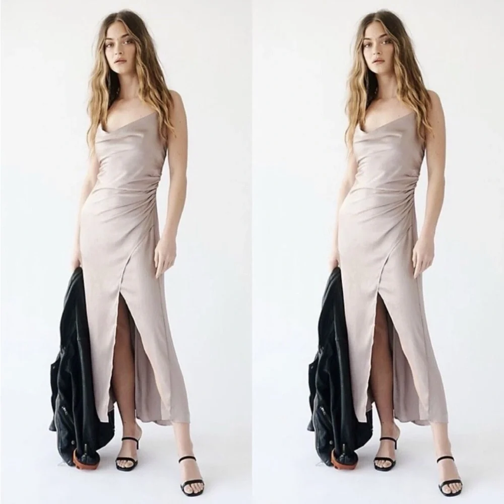 Free People Backless Taupe Dress - Picture 3 of 7